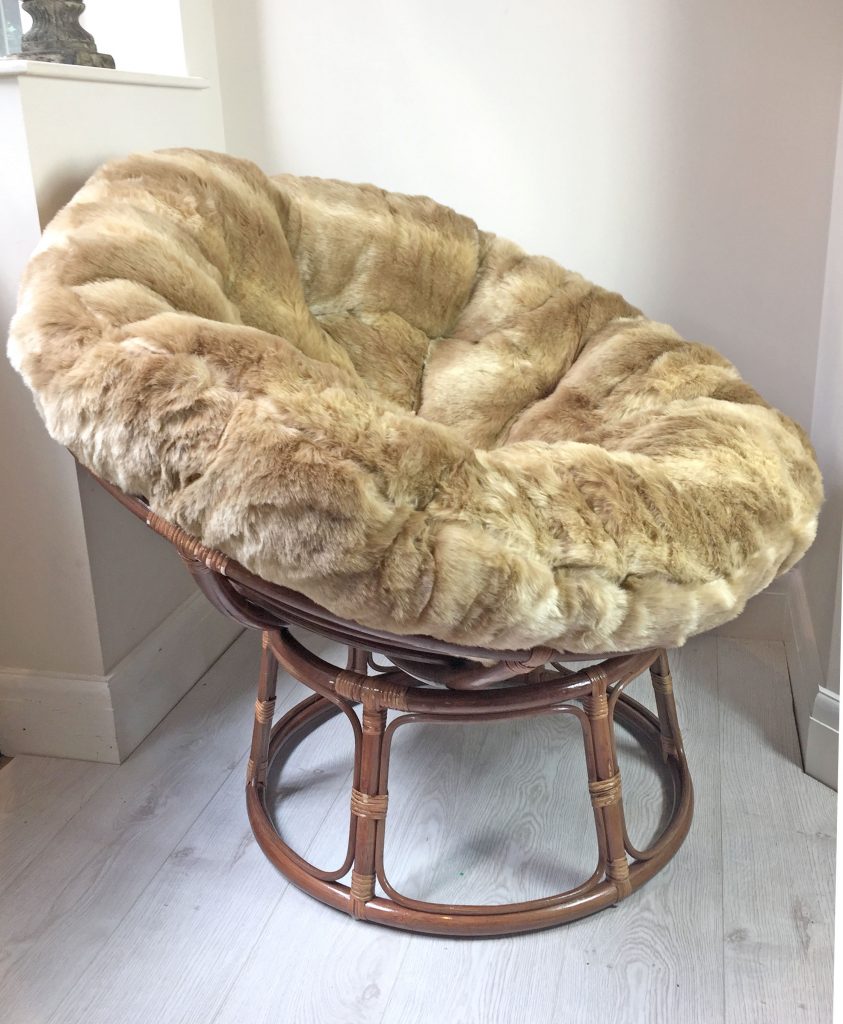 Papasan Cushion Luxury Animal Style Faux Fur Various Colours The