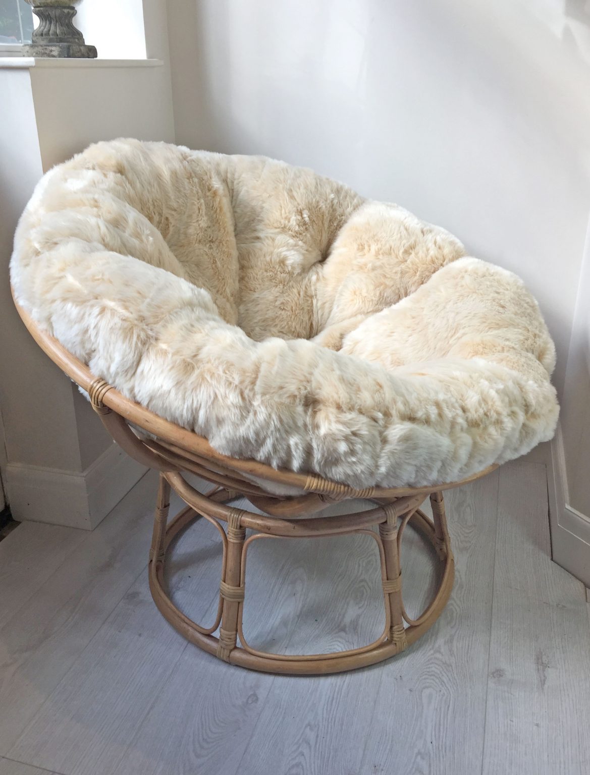 Papasan Cushion Luxury Animal Style Faux Fur Various Colours The
