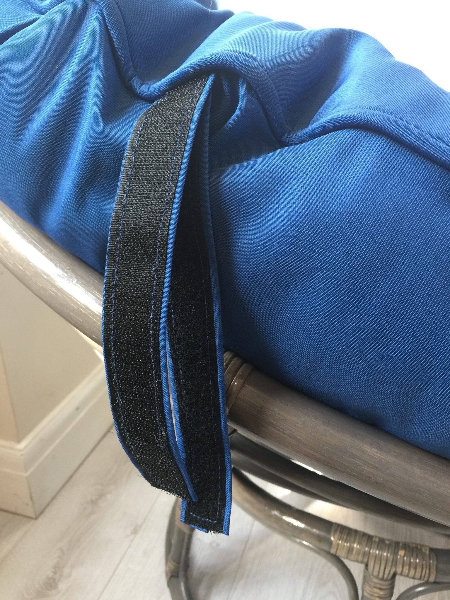 Cushion to Frame - Secure Velcro Straps - The Papasan Chair Company Limited