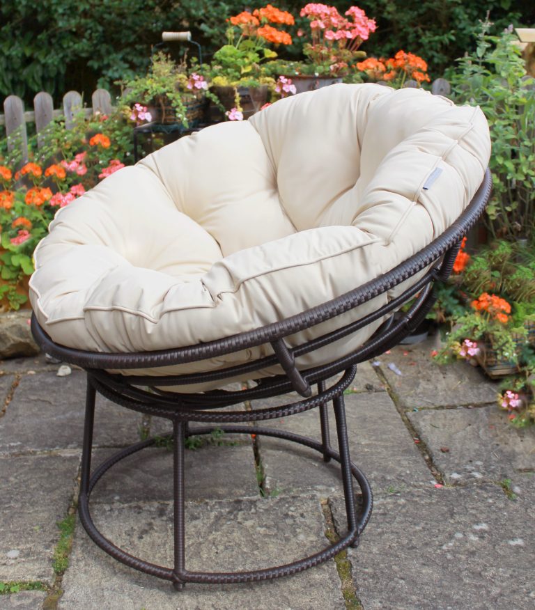 Papasan Chair Waterproof Cushion Aluminium Wrap Frame Various