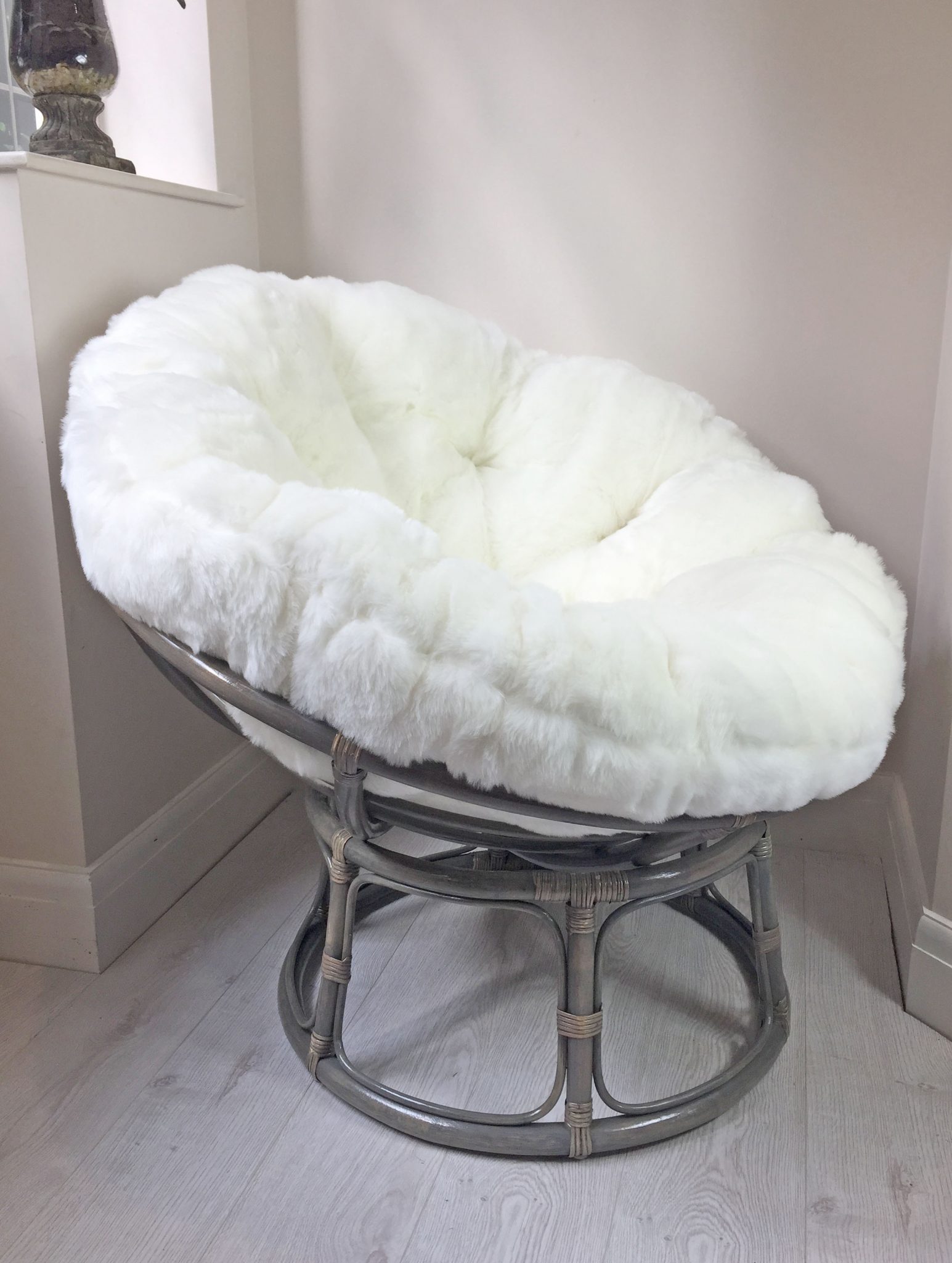 Papasan Cushion Luxury Faux Fur Various Colours The Papasan Chair Company Limited