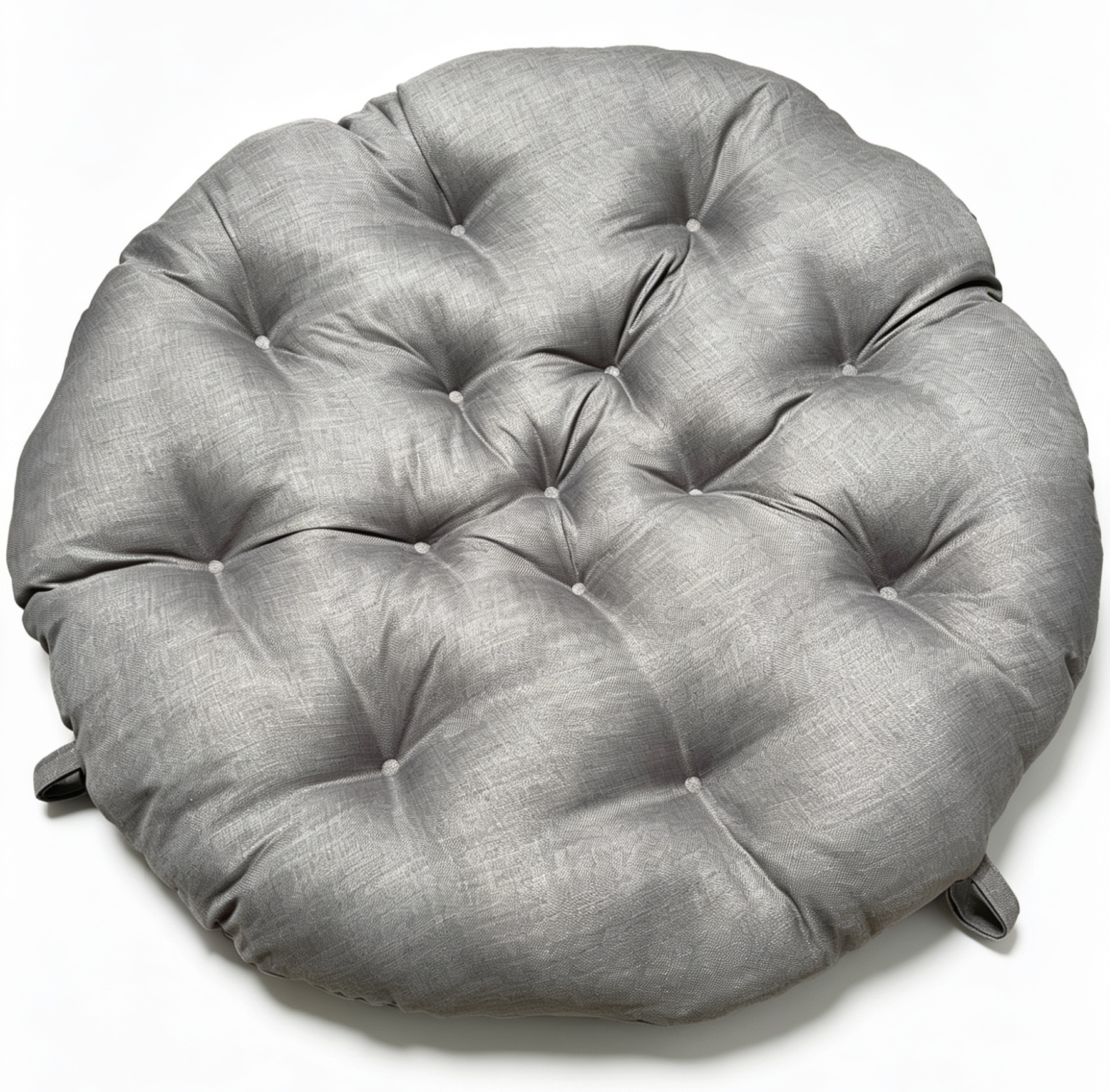 Papasan Chair with Linen Style Cushion & Velcro Straps - Image 3